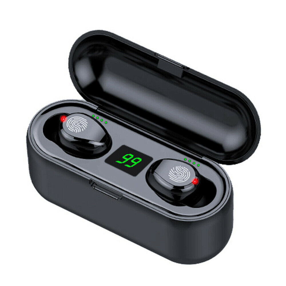 F9 Bluetooth Headset F9-5LED Digital Display Touch Wireless 5.0 TWS High-power Headset