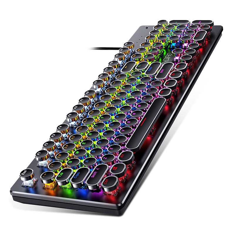 Silver Carving Summoner Real Mechanical Keyboard Changeable Axis Game Green Axis E-sports Punk Wired USB Amazon Wholesale
