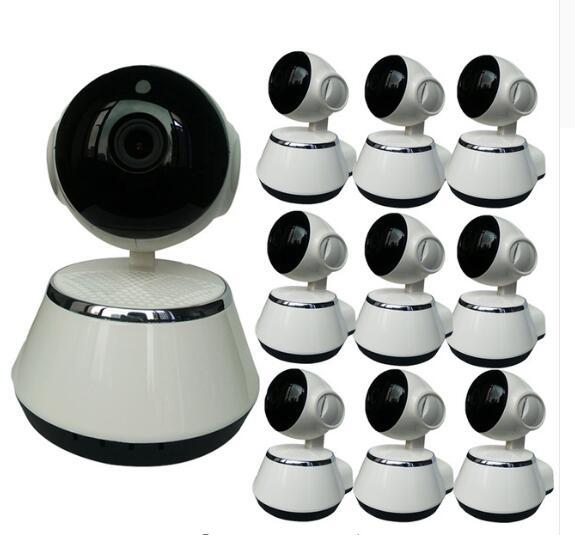 Wireless IP Camera WIFI 720P Home Security Cam Micro SD Slot Support Microphone &amp; P2P Free APP ABS Plastic