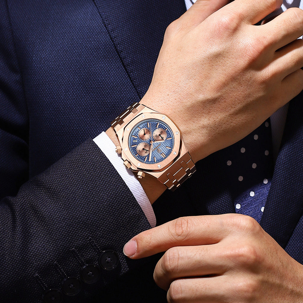 Swiss Brand New Multifunctional Quartz Men&#039;s Watch Trendy Model Live Broadcast Foreign Trade Hot Model Dropshipping