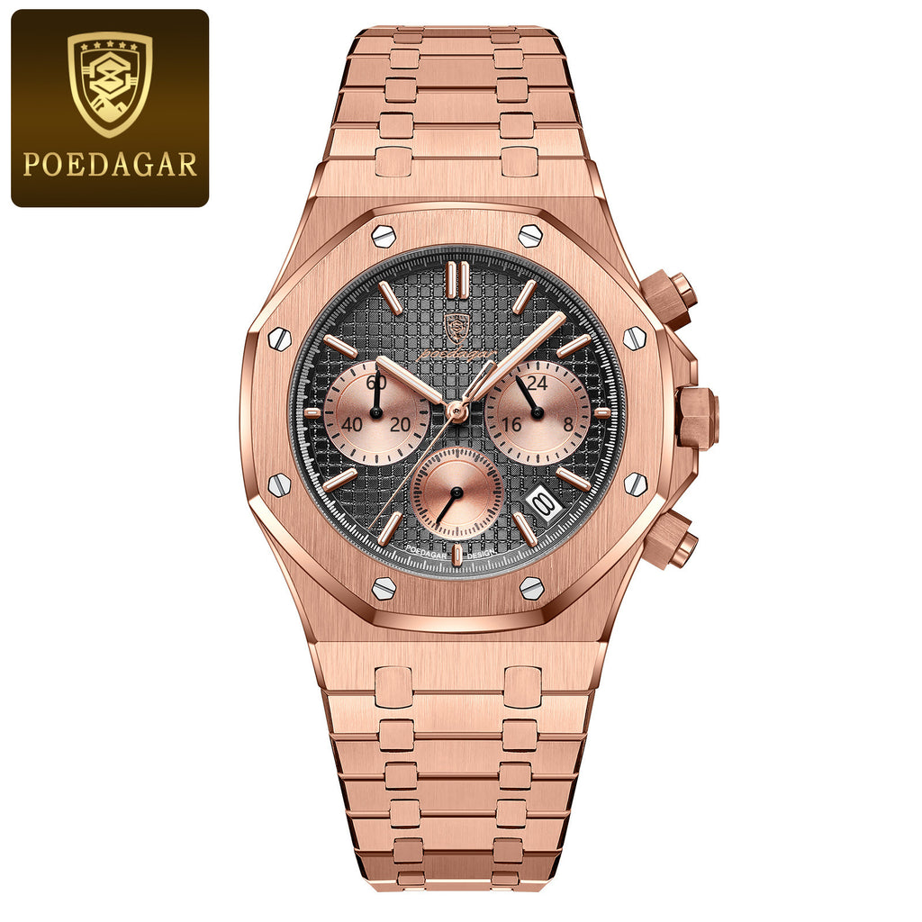 Swiss Brand New Multifunctional Quartz Men&#039;s Watch Trendy Model Live Broadcast Foreign Trade Hot Model Dropshipping